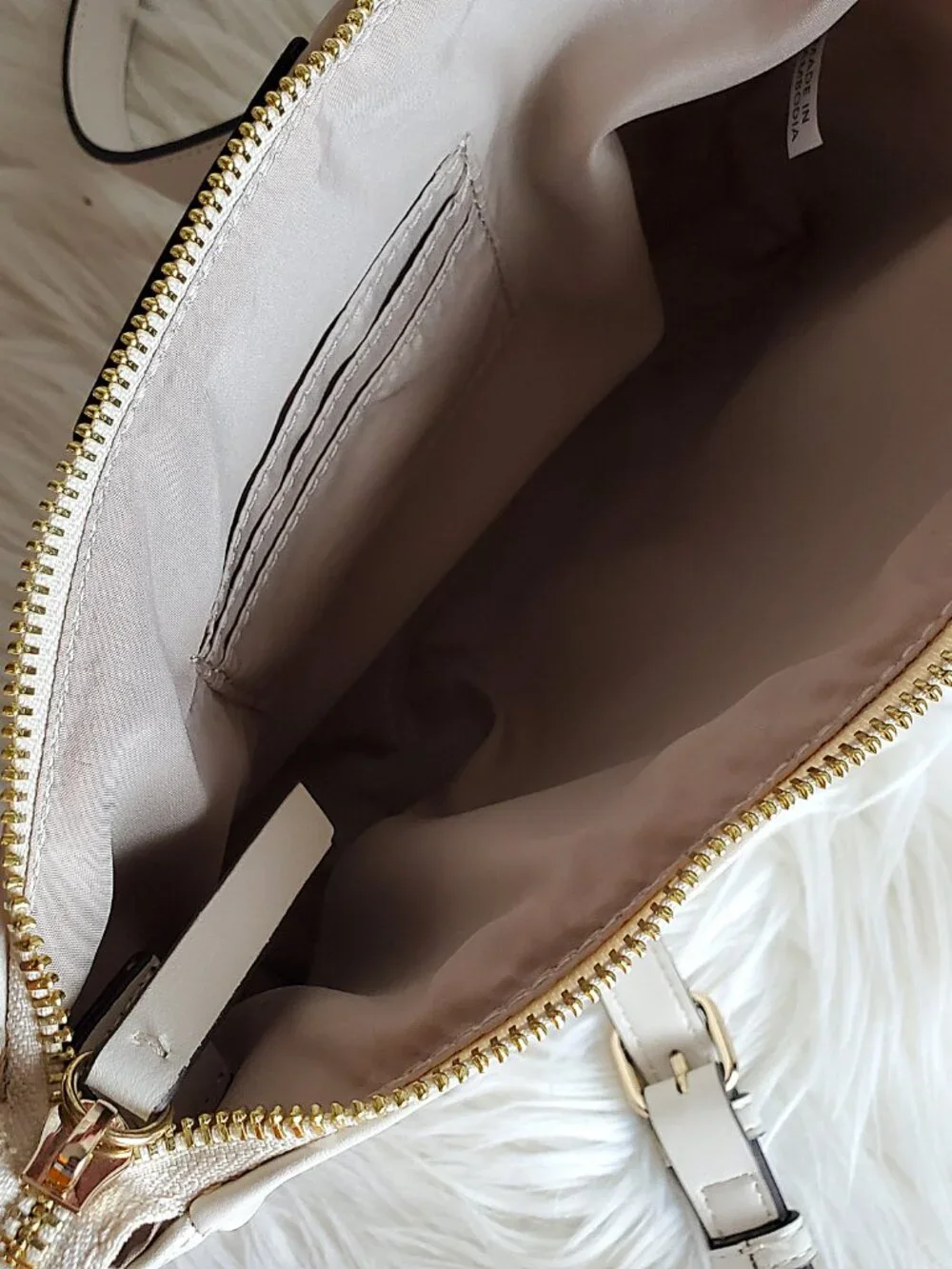 Nine West Crossbody Cream Faux Leather Shoulder Handbag